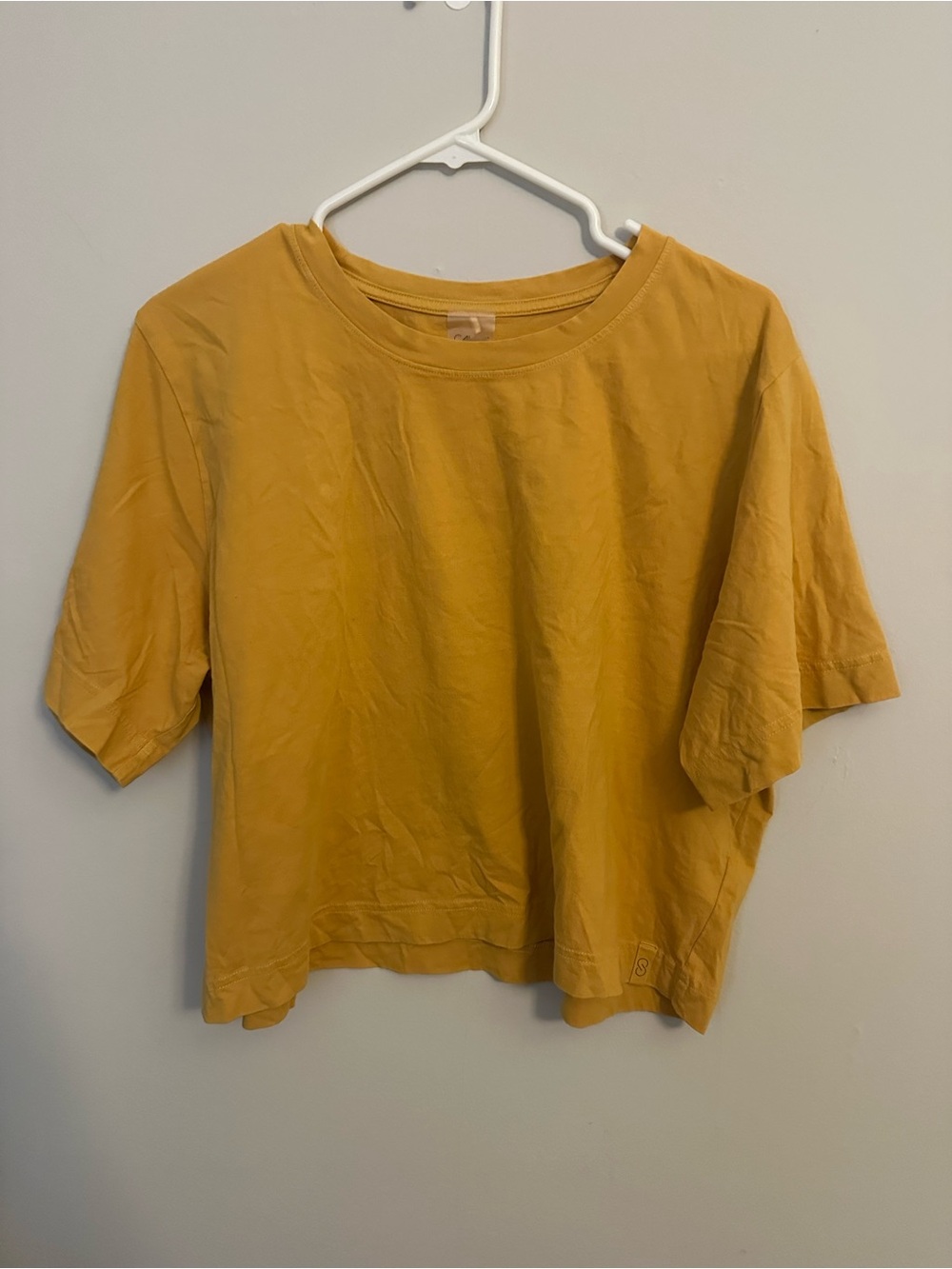 CALIA by Carrie Underwood Mustard Boxy Crop Tee